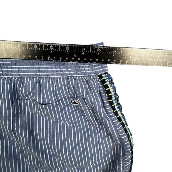 VINEYARD VINES GIRLS SWIMMING TRUNKS SIZE S BLUE WHITE STRIPES LINED - Picture 4 of 9